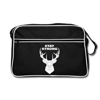 Restez fort - Sac Retro - noir/blanc - Devant