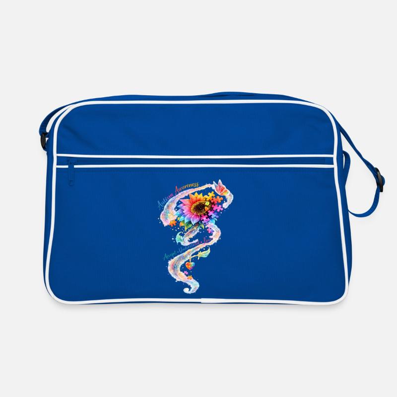 Autismus-Bewusstsein-Sonnenblume Retro Tasche