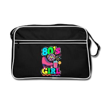 Retro Back to the 80s Vintage Design - Retro Bag - black/white - Front