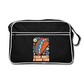 Taco About A Good Time Taco Rétro - Sac Retro - noir/blanc - Devant