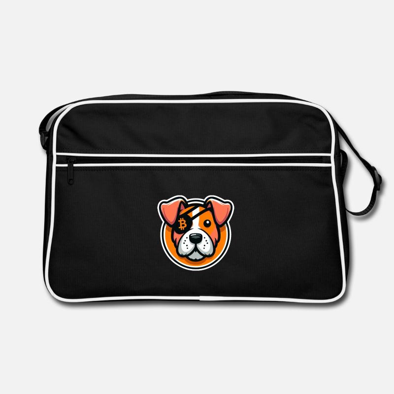 Chien avec cache-œil Bitcoin Sac Retro