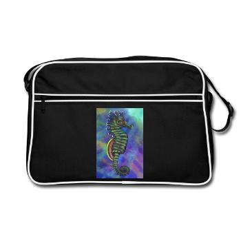 sea horse - Retro Bag - black/white - Front