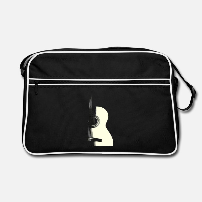 GUITAR - Retro Tasche - Schwarz/Weiß