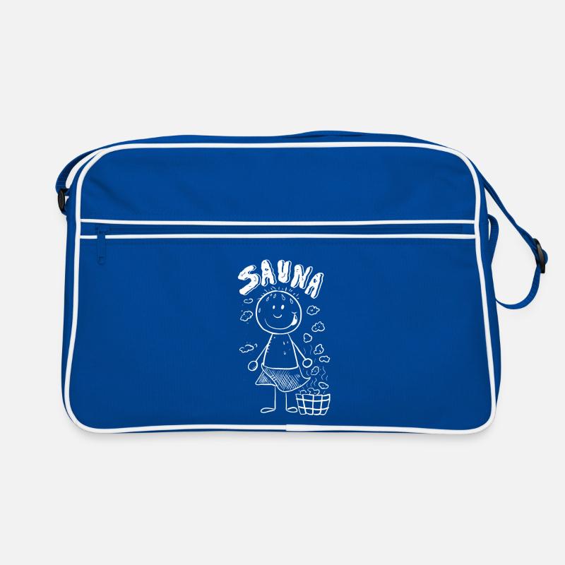 Dampf Sauna Strichmännchen Retro Tasche