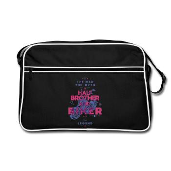 Mythisches Rad der Legende - Retro Tasche - Schwarz/Weiß - Vorne