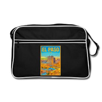 El Paso Skyline Retro - Retro Tasche - Schwarz/Weiß - Vorne