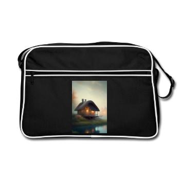 Charming lakeside cabin - Retro Bag - black/white - Front