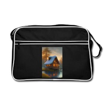 Charming lakeside cabin - Retro Bag - black/white - Front