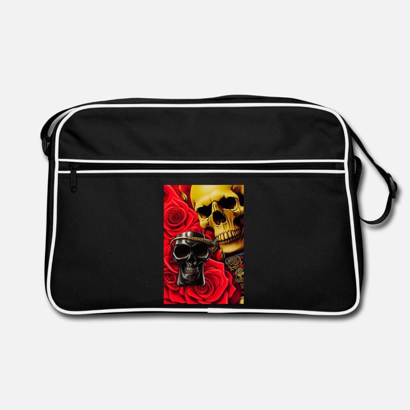 Skulls with roses Retro Bag