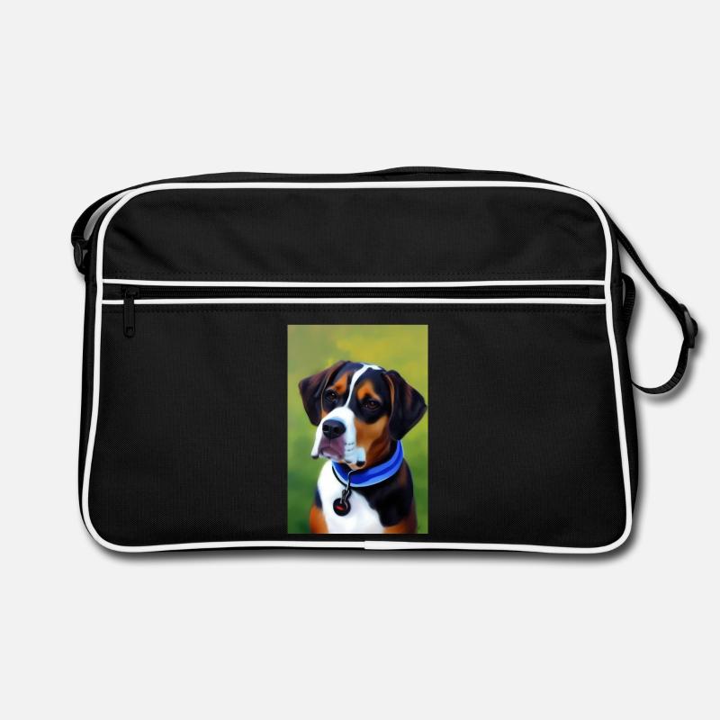 Hunde Bild Retro Tasche