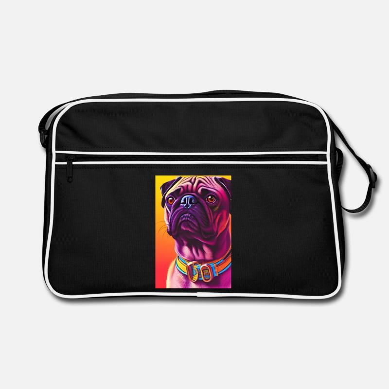 Pug Dog Retro Bag