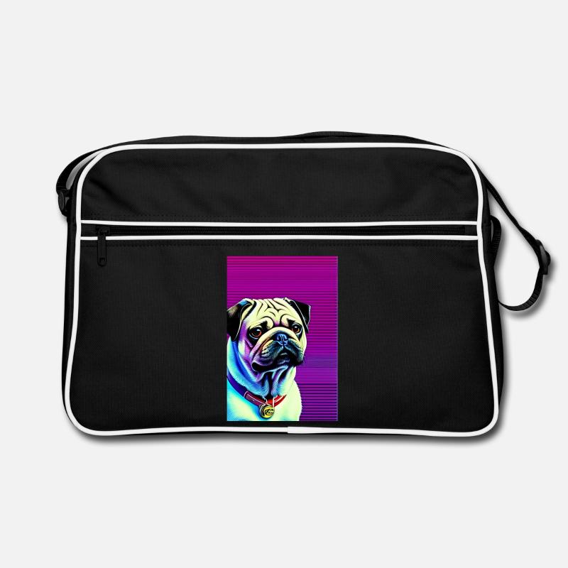 Pug Dog Retro Bag