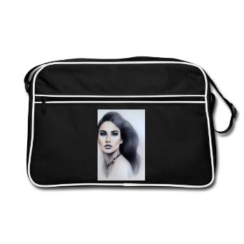 Femme avec des bijoux - Sac Retro - noir/blanc - Devant
