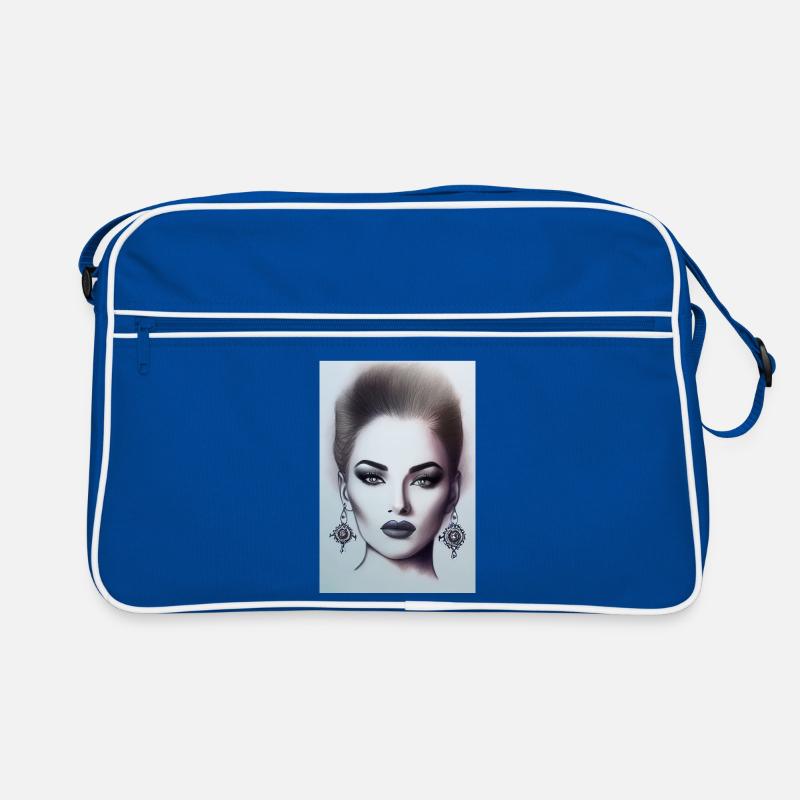 Frau mit Schmuck Retro Tasche