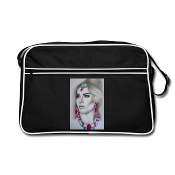 Femme avec des bijoux - Sac Retro - noir/blanc - Devant