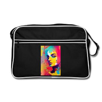 Abstract art - Retro Bag - black/white - Front