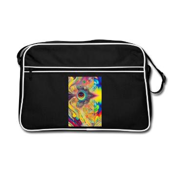Abstract art - Retro Bag - black/white - Front