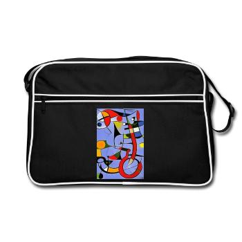 Abstract art - Retro Bag - black/white - Front