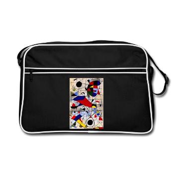 Abstract art - Retro Bag - black/white - Front