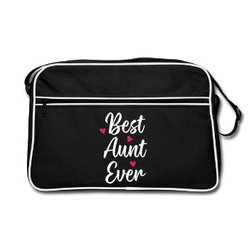 Meilleure tante de tous les temps - Sac Retro - noir/blanc - Devant