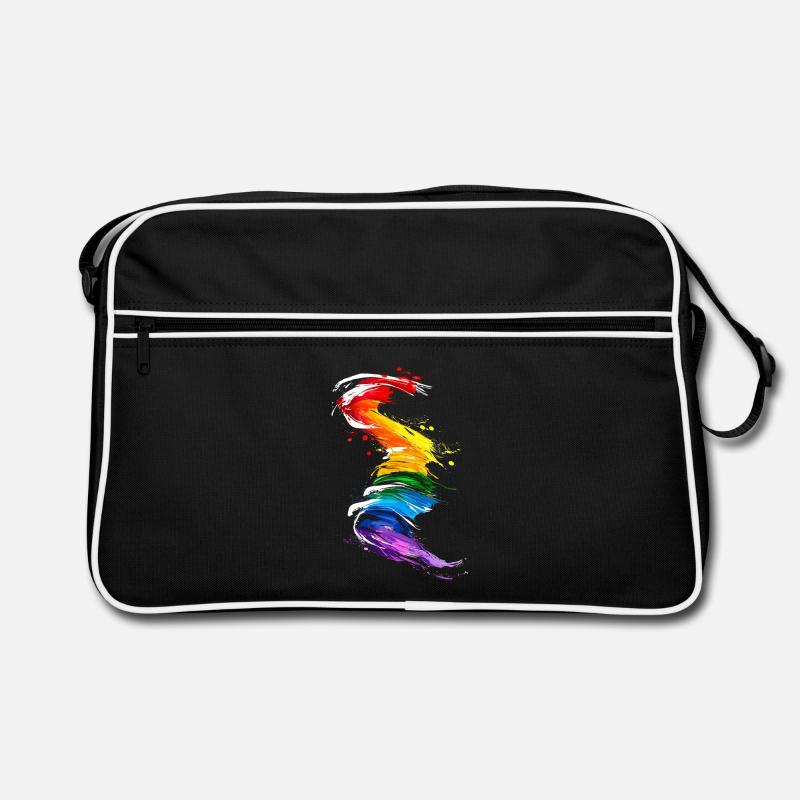 Abstraktes Regenbogen Pride Tornado Design - Lebendig Retro Tasche