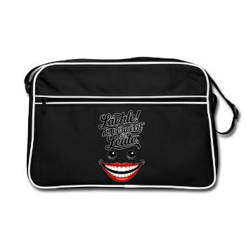 Always smiling - Retro Bag - black/white - Front