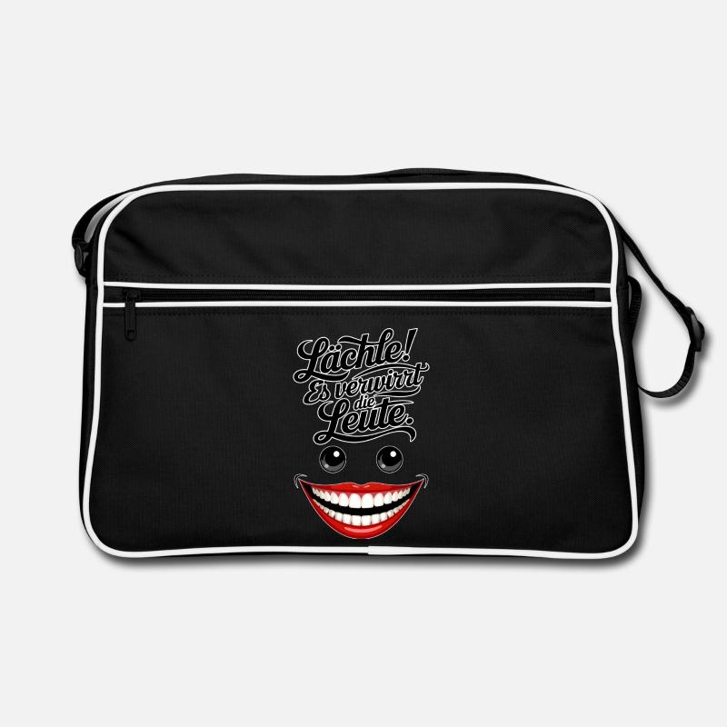 Immer lächeln Retro Tasche