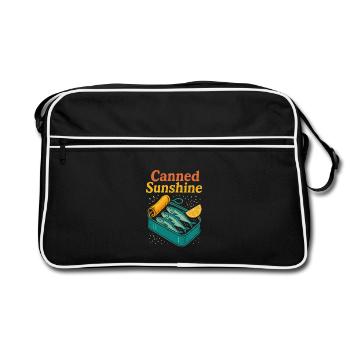 Canned Sunshine – Sardine Pop-Art Tea - Retro Bag - black/white - Front