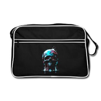 Skull - Reflected Mortality - Nature's Requiem - Retro Bag - black/white - Front