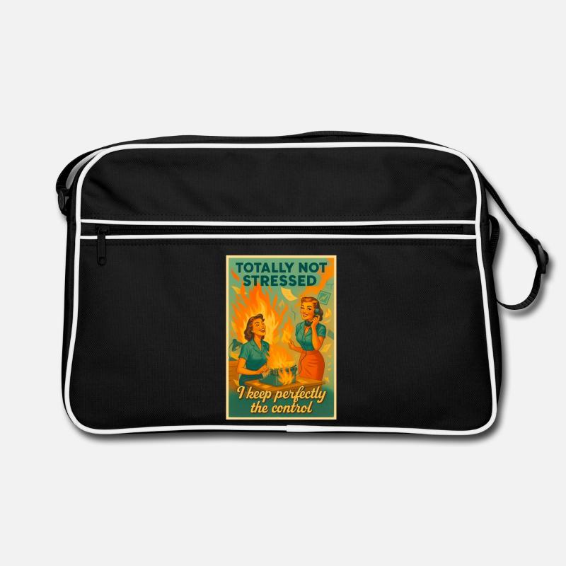 Totalement Pas Stressé Bureau Rétro - Sac Retro - noir/blanc