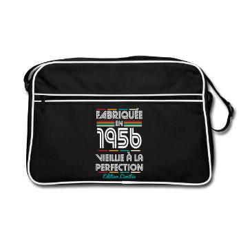 1956 – Made – Aged to perfection - Retro Bag - black/white - Front