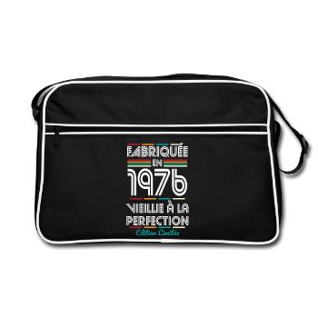 1976 – Made – Aged to perfection - Retro Bag - black/white - Front