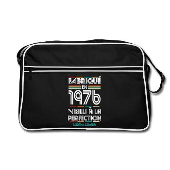 1976 – Made – Aged to perfection - Retro Bag - black/white - Front