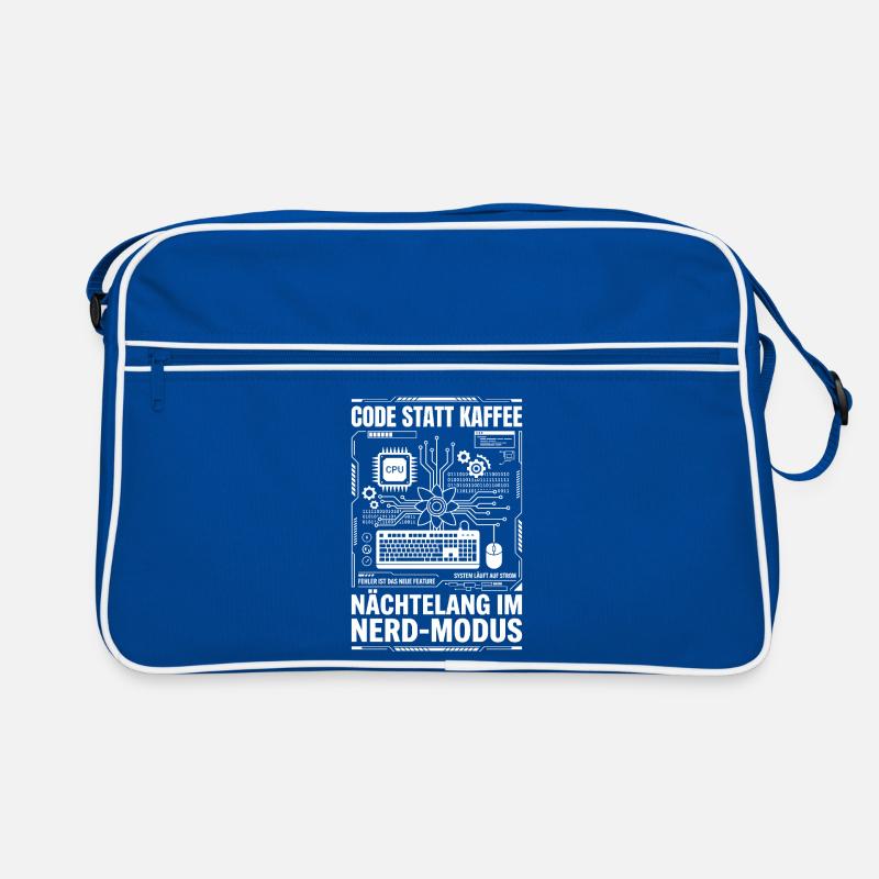 Code statt Kaffee Nerd-Modus Retro Tasche