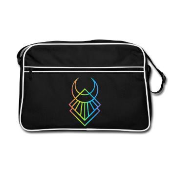 Symbole lunaire égyptien multicolore - Sac Retro - noir/blanc - Devant