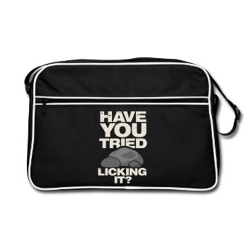Rockhounding Nature Geology Stone Collector Treasures - Retro Bag - black/white - Front