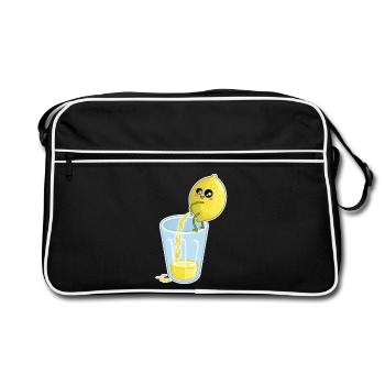 Lemon Makes Juice – Funny Cartoon - Retro Bag - black/white - Front
