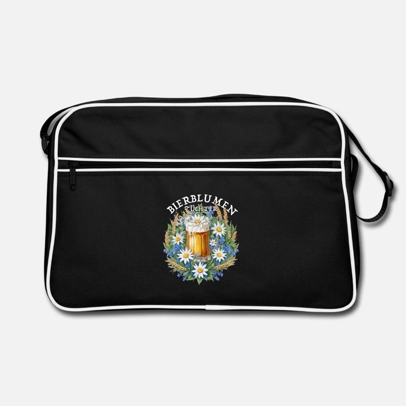 Beer flowers with chamomile and grain bartender Retro Bag