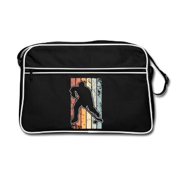 Eishockey - Retro Tasche - Schwarz/Weiß - Vorne