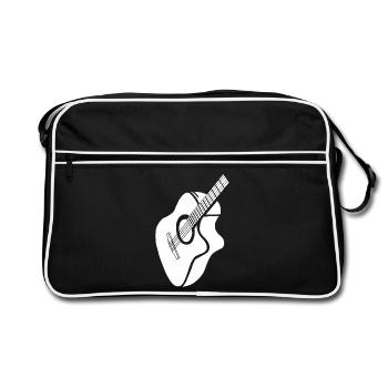 guitare blanche - Sac Retro - noir/blanc - Devant