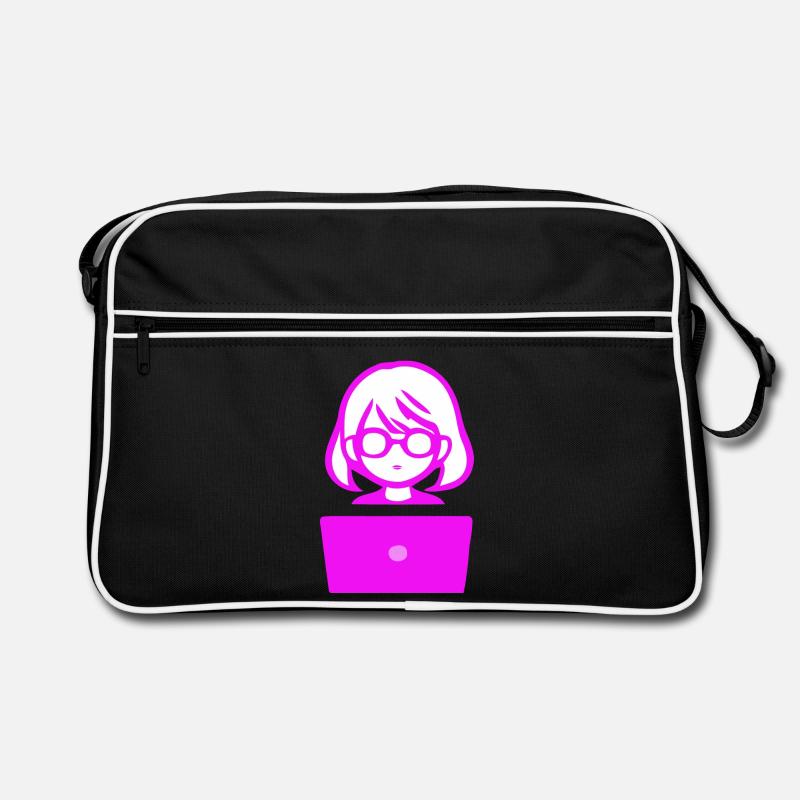 Femme avec un codeur de programmeur informatique Sac Retro