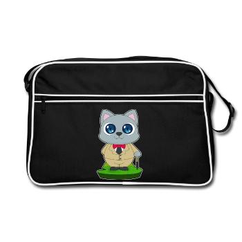 Cat Pensioner Walking Stick - Retro Bag - black/white - Front