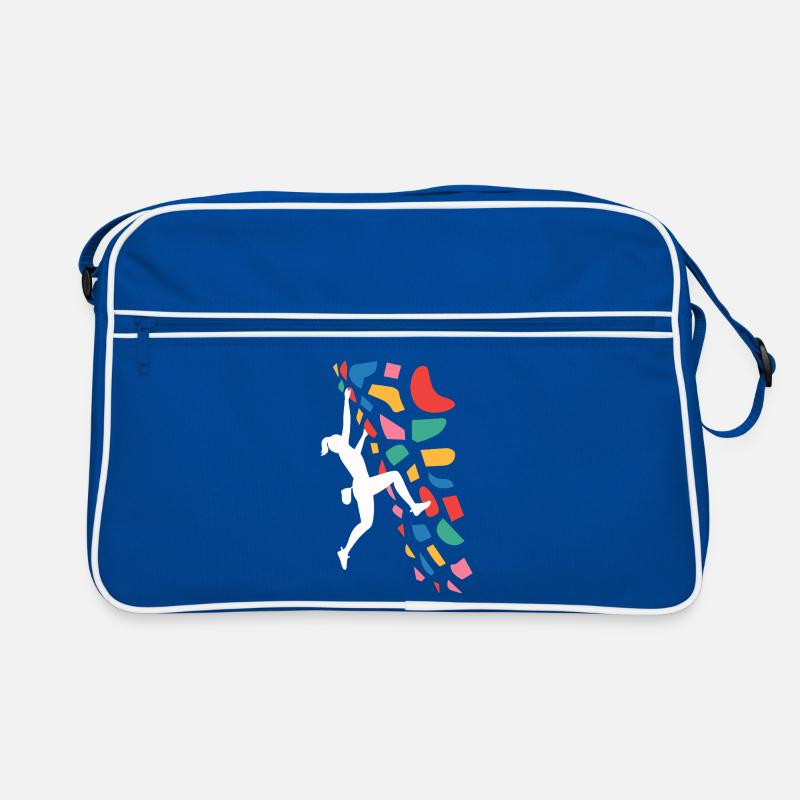 Boulder-Kletterer Bunte Griffe Retro Tasche