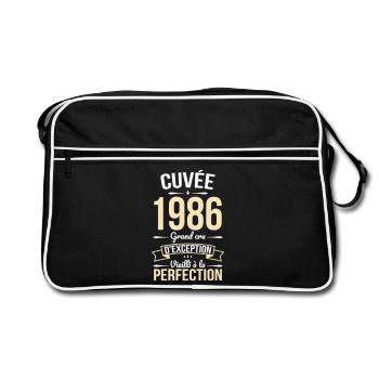 1986 – Aged to perfection - Retro Bag - black/white - Front