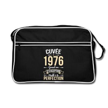1976 – Aged to perfection - Retro Bag - black/white - Front