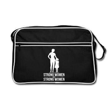 Strong Women Raise Strong Women Silhouette Mother - Retro Bag - black/white - Front