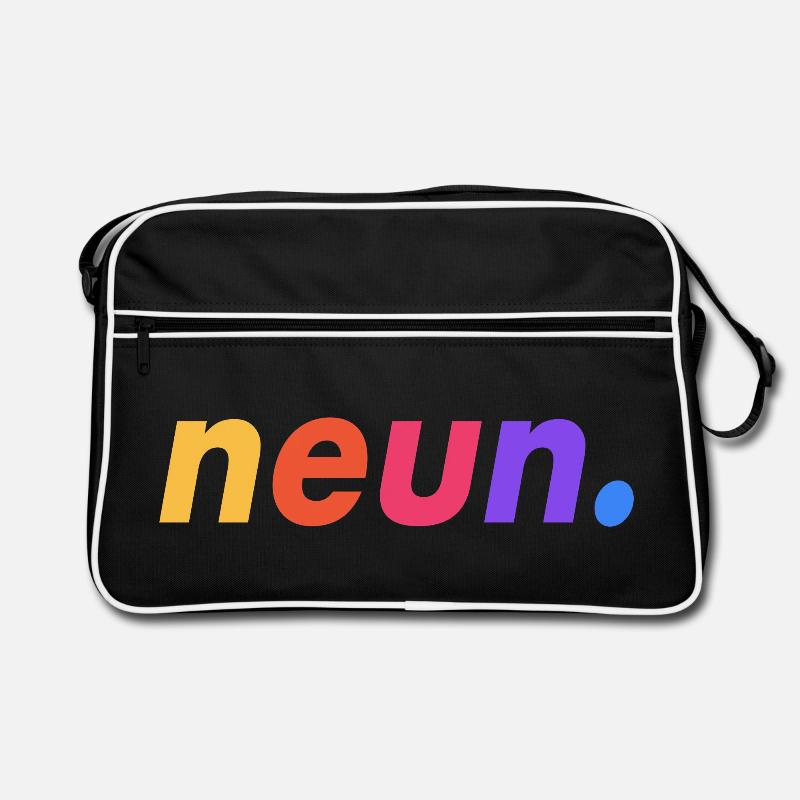 9. Geburtstag Geschenk Neun Retro Tasche