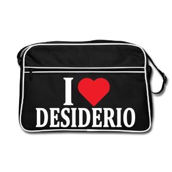t-shirt J’adore Desire t-shirt idée cadeau - Sac Retro - noir/blanc - Devant