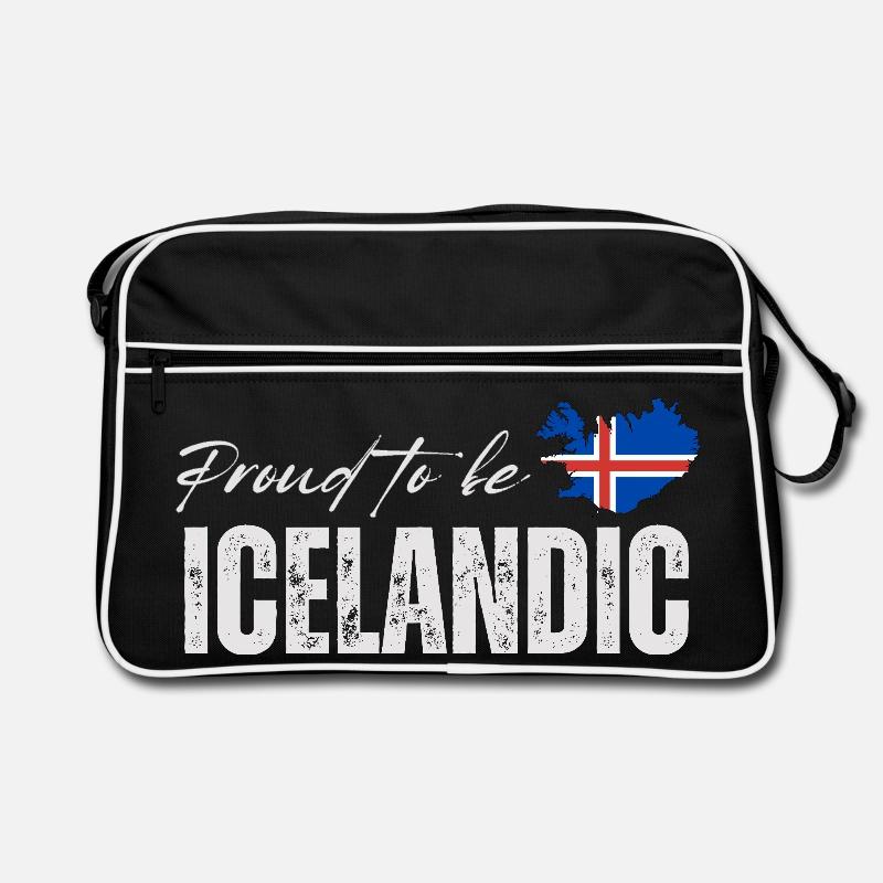 Isländisch stolz, ich liebe Island Retro Tasche