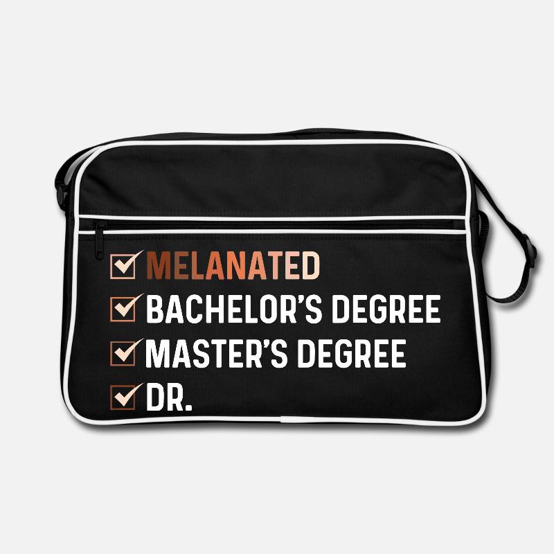 Melanated Bachelor Master Dr – HBCU Pride Retro Bag